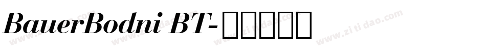 BauerBodni BT字体转换